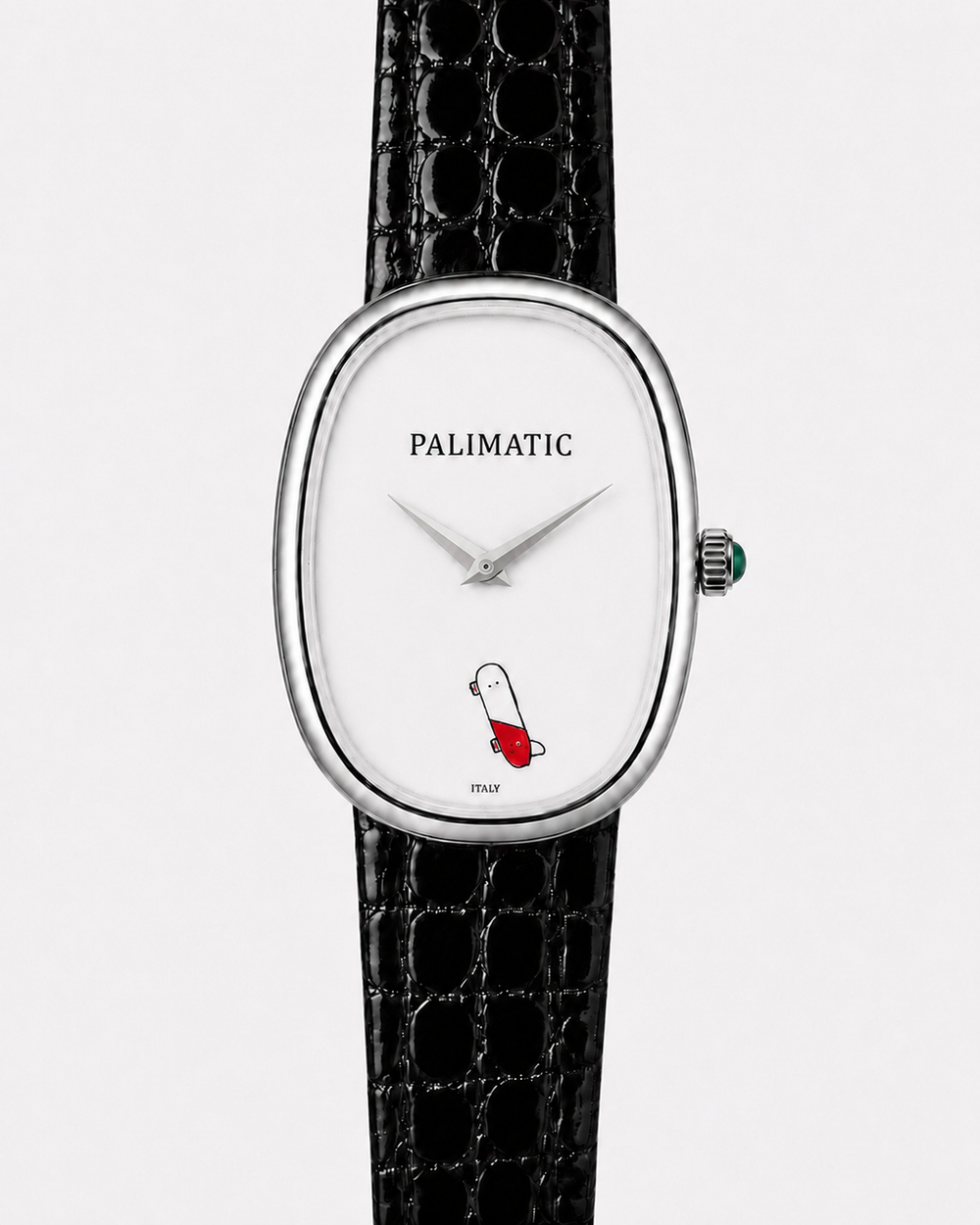 Montre ovale PALIMATIC Ovalissimo Skatino, vue de face
