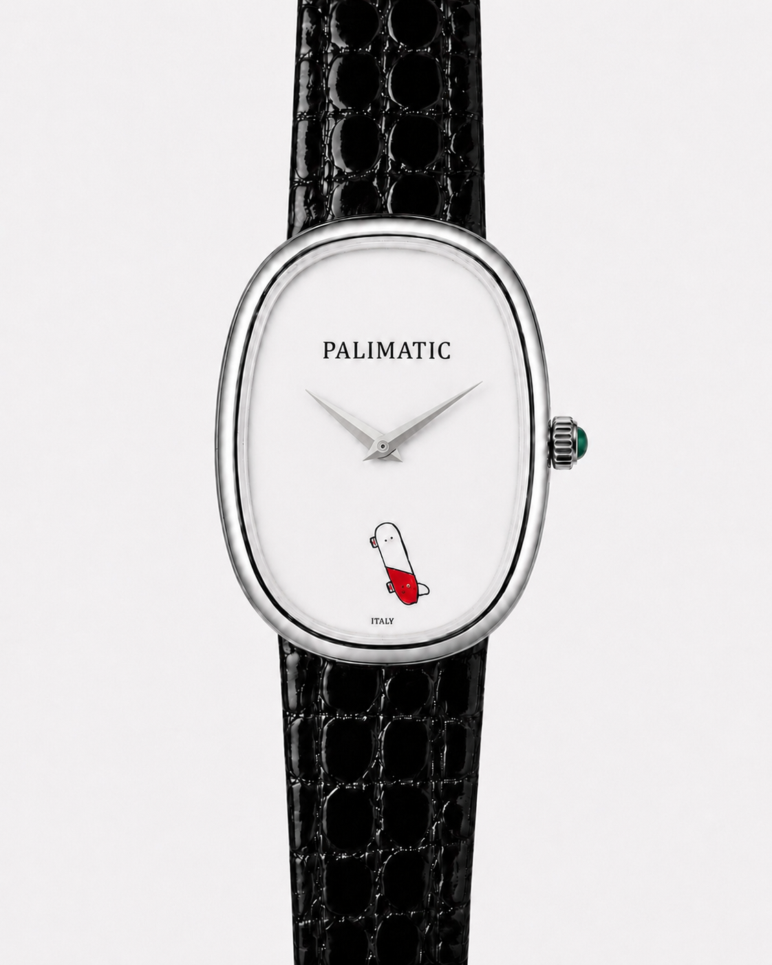 Montre ovale PALIMATIC Ovalissimo Skatino, vue de face